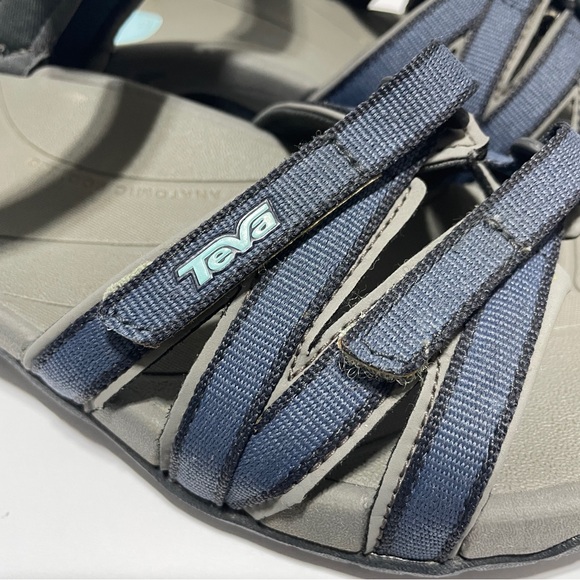Teva Tirra Women's Size 9.5 Blue Gray Sport Hiking Sandals Shoc Pad Spider - Picture 8 of 8